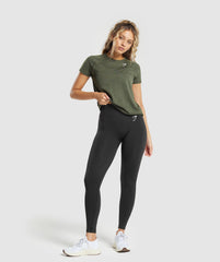Gymshark Vital Seamless 2.0 Light T-Shirt - Base Green/ Marl