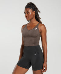 Gymshark Vital Midi Tank - Brown Marl