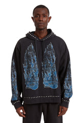 FLAME GLASS HOODED PULLOVER