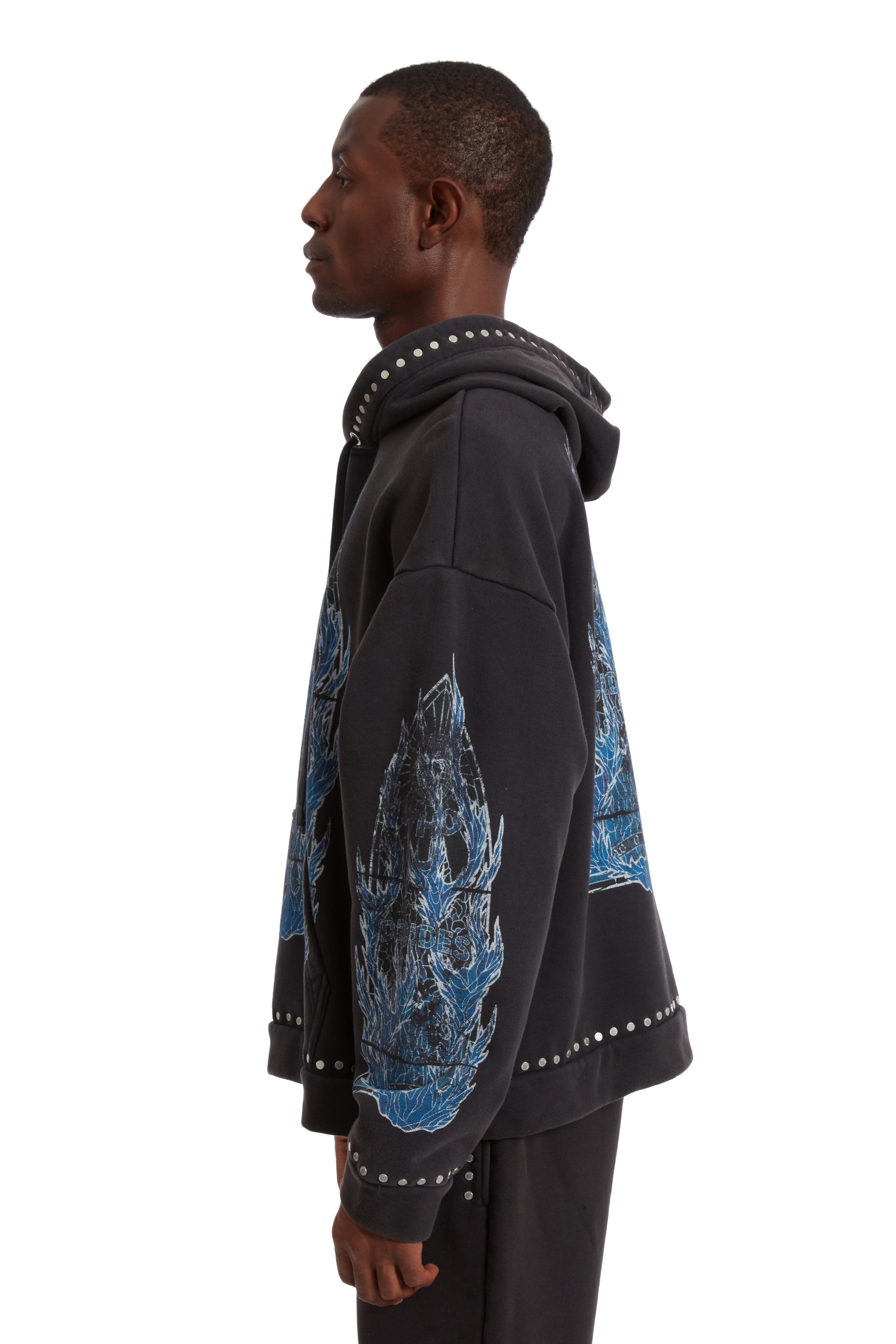 FLAME GLASS HOODED PULLOVER