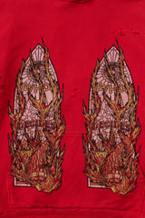 FLAME GLASS HOODED PULLOVER