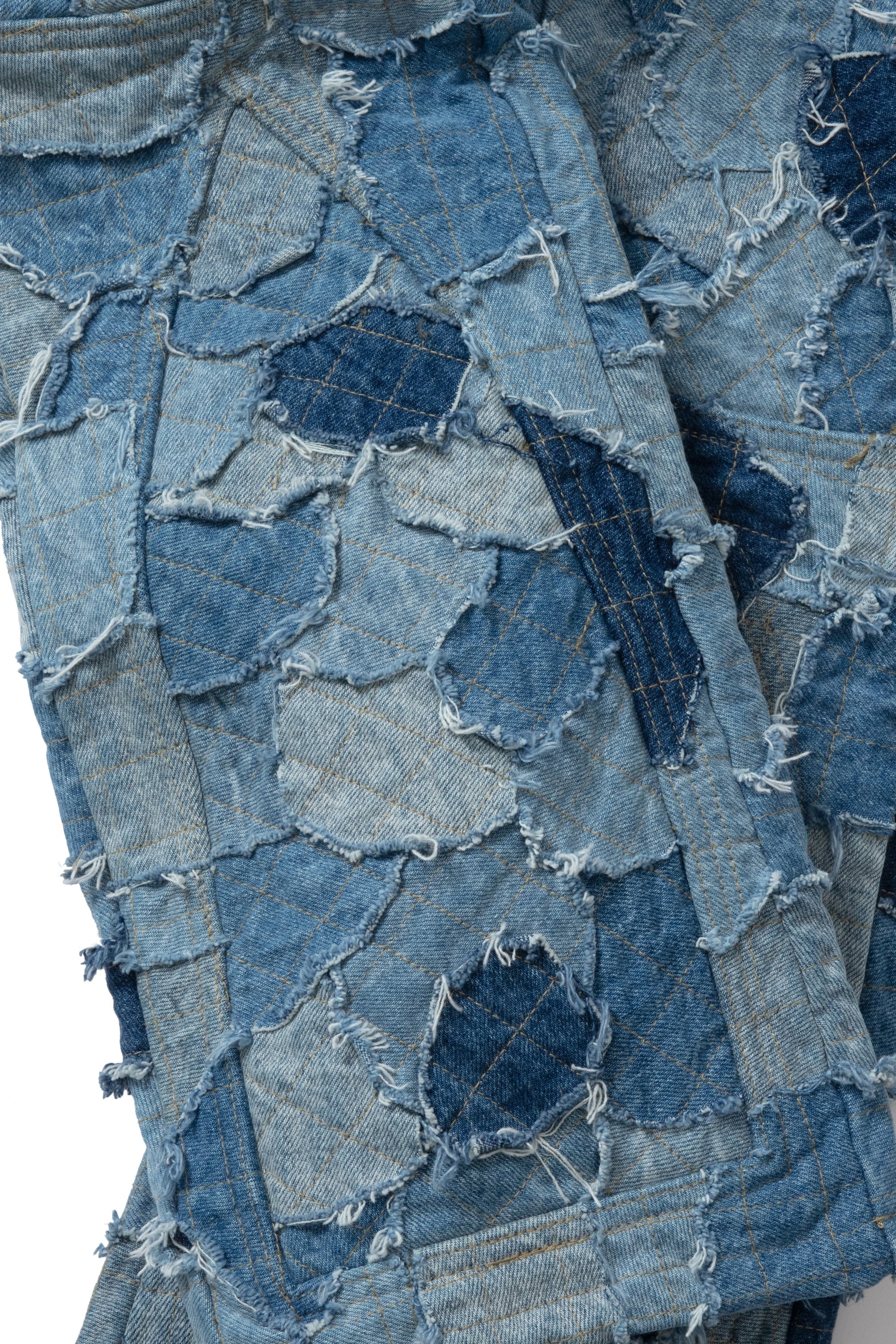 DENIM BORO MOTO PANT