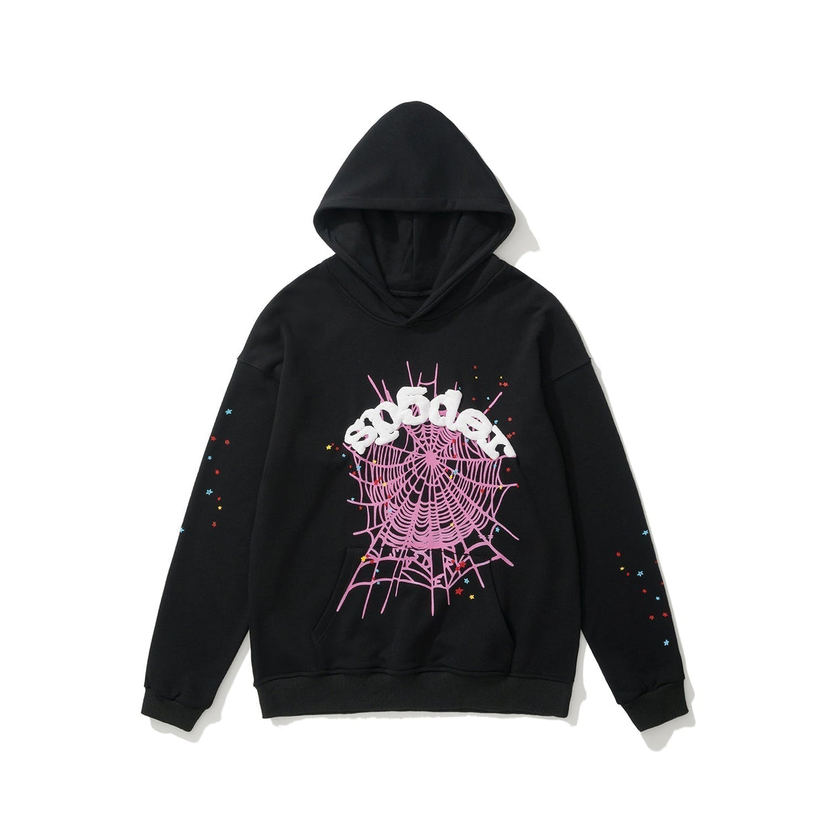 Sp5der Arch Logo Spider‑Web 3‑Color Pullover Hoodie