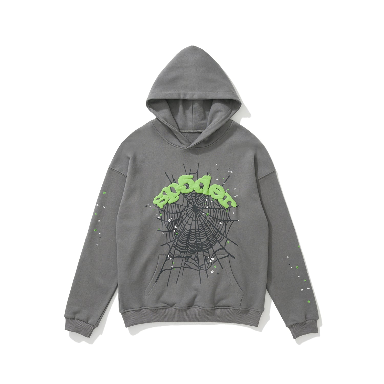 Sp5der Arch Logo Spider‑Web 3‑Color Pullover Hoodie