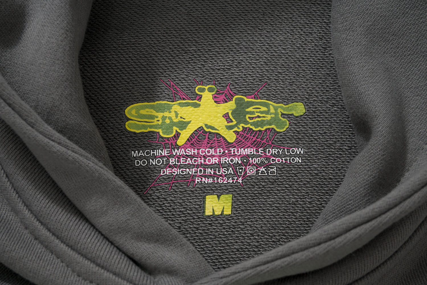 Sp5der Arch Logo Spider‑Web 3‑Color Pullover Hoodie