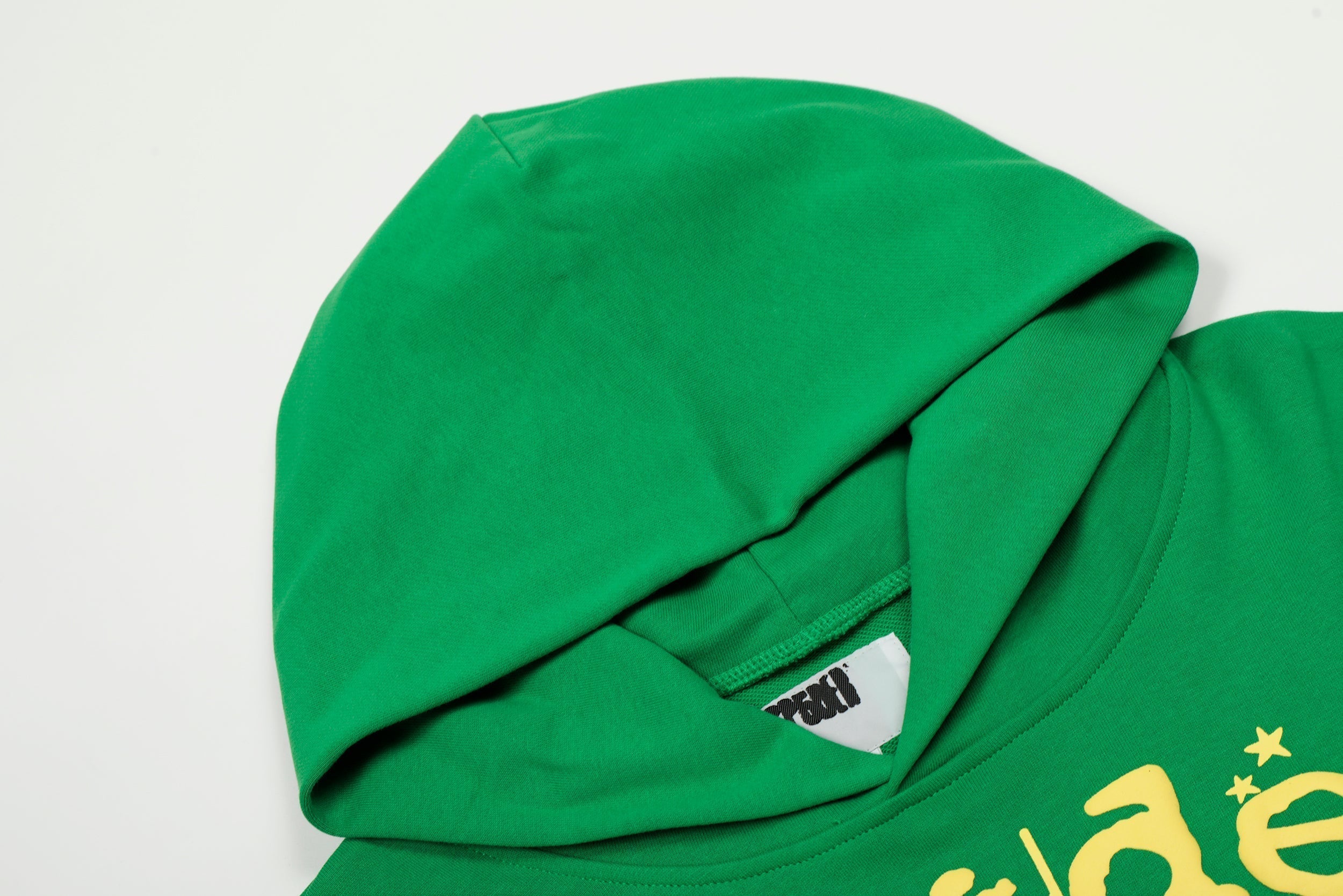 Sp5der Gold Spider‑Web Green Pullover Hoodie