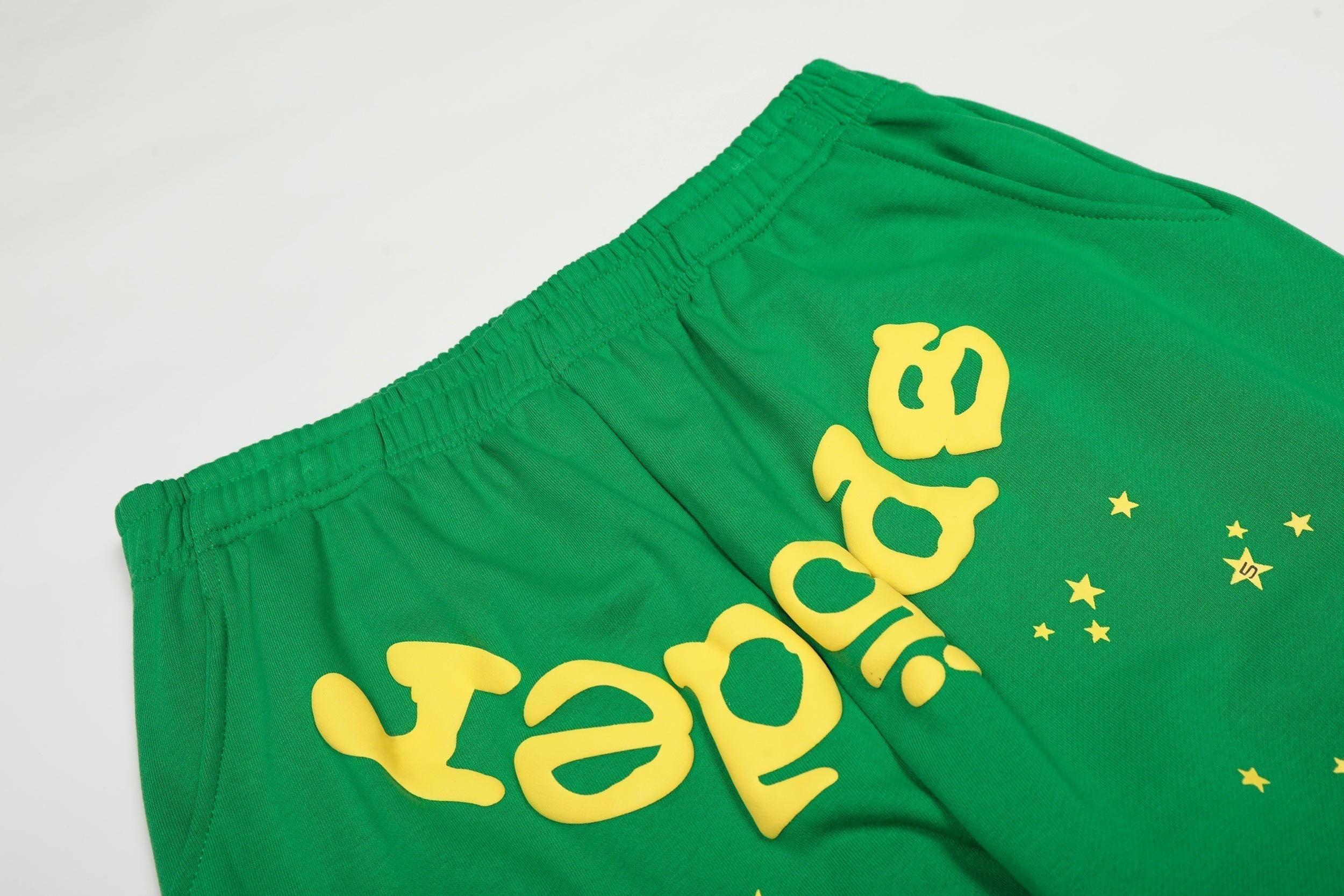 Sp5der Gold Spider‑Web Green Pullover Hoodie