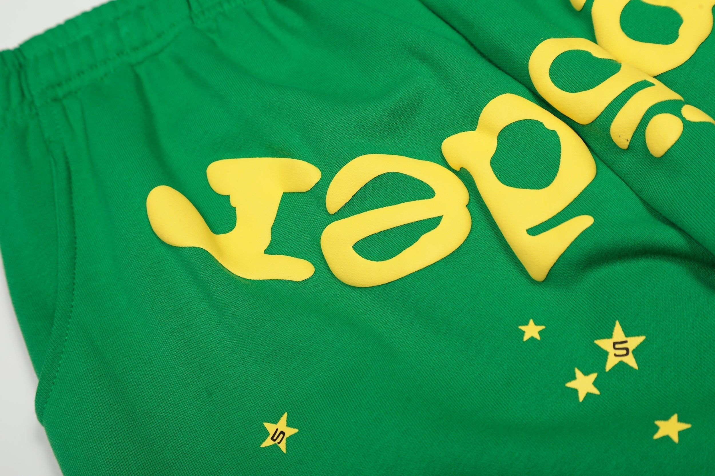 Sp5der Gold Spider‑Web Green Pullover Hoodie