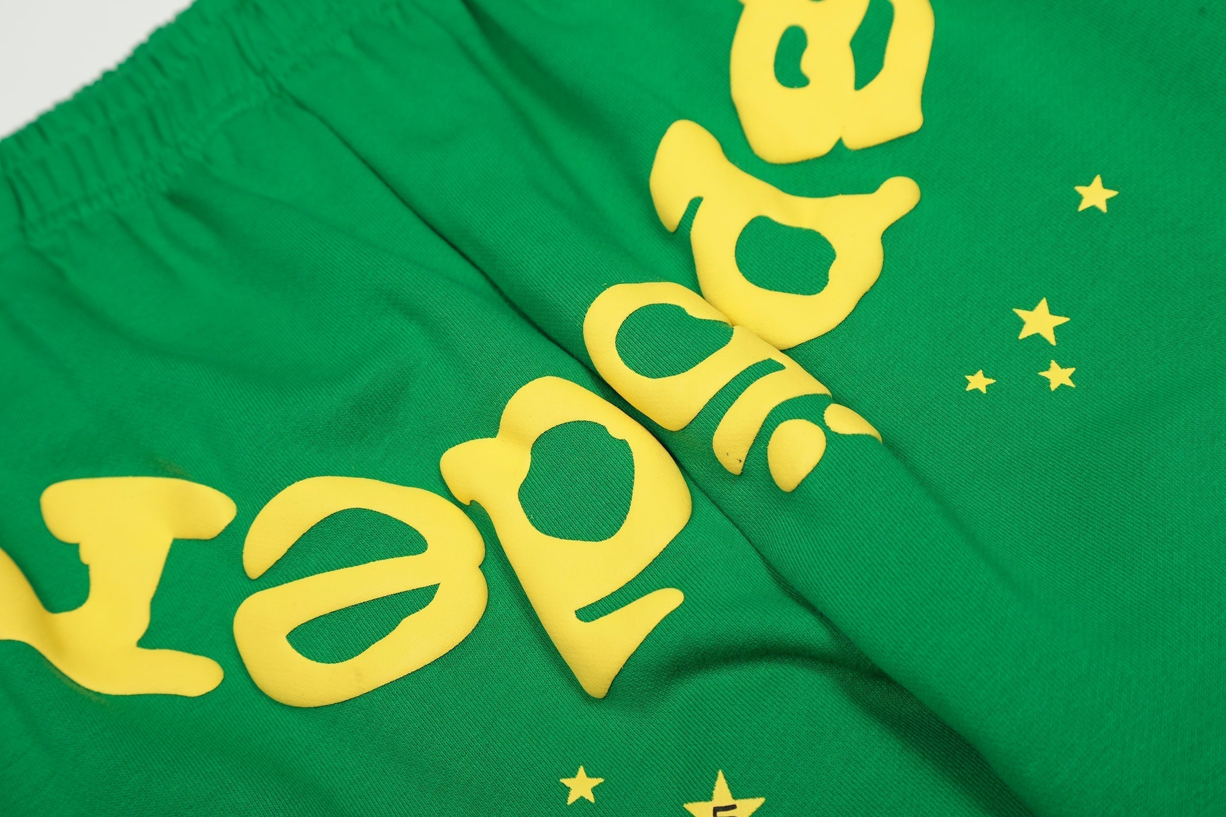 Sp5der Gold Spider‑Web Green Pullover Hoodie