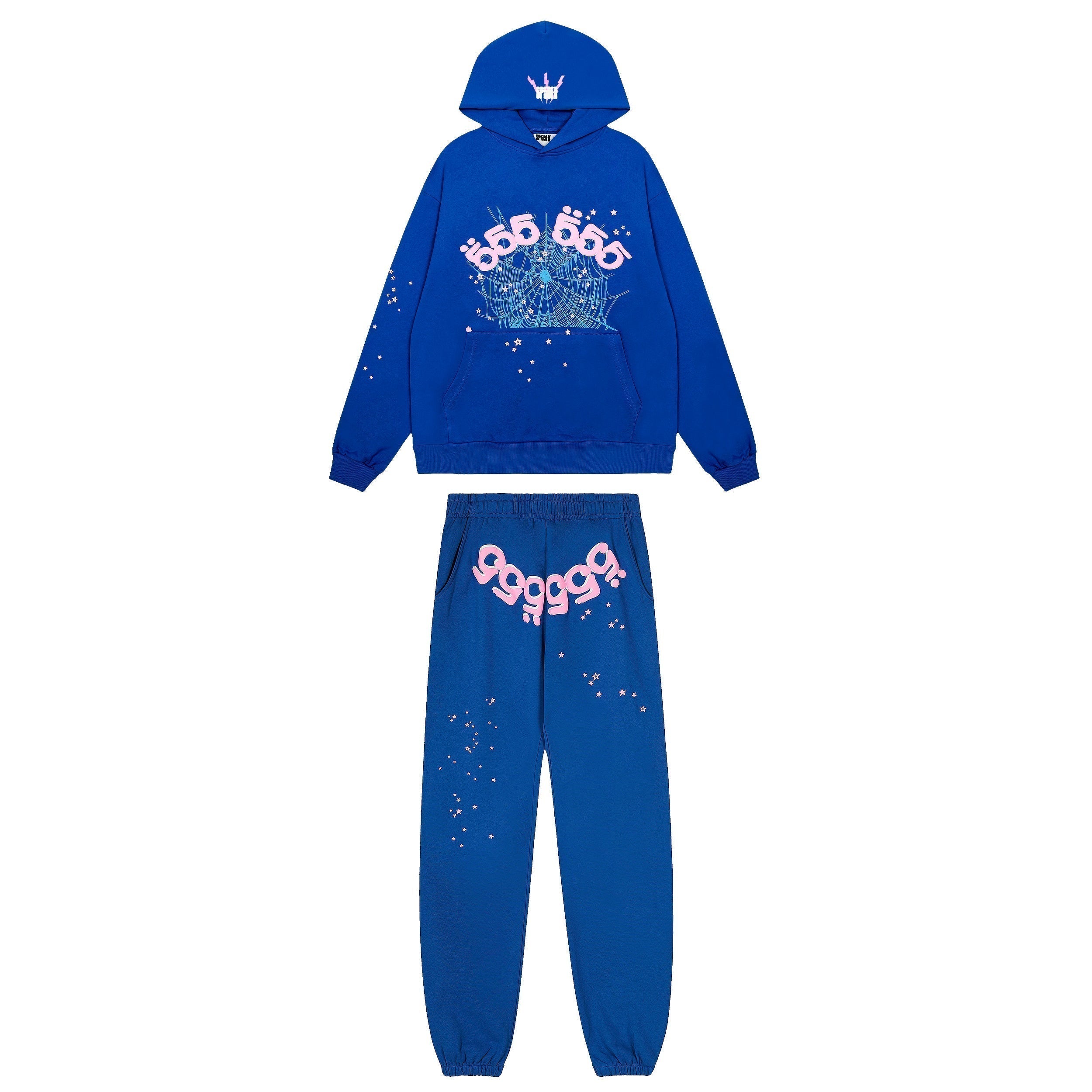 Sp5der 555 Pink Spider Graphic Pullover Hoodie