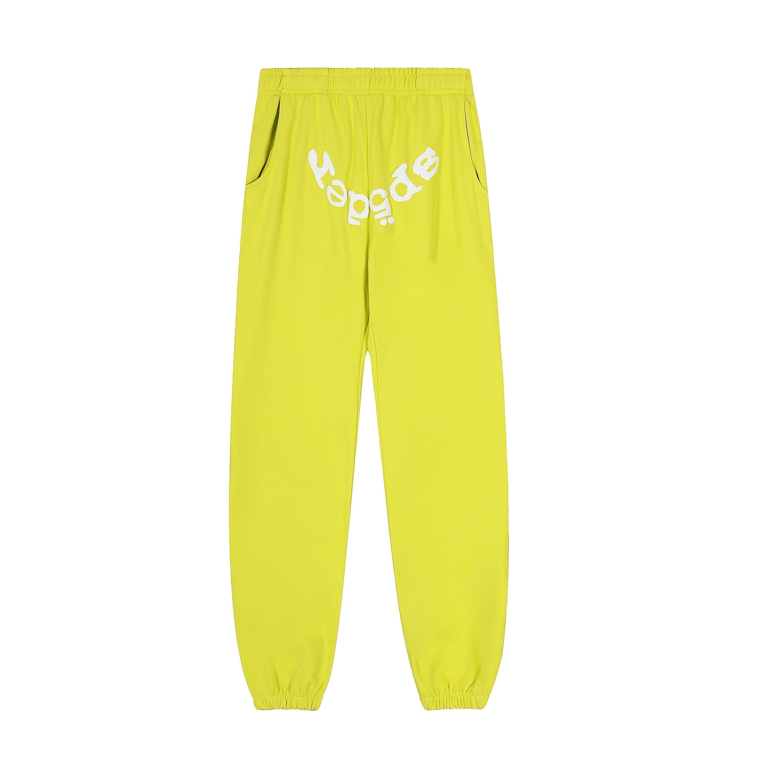 Sp5der Gradient Spider‑Web Yellow Pullover Hoodie