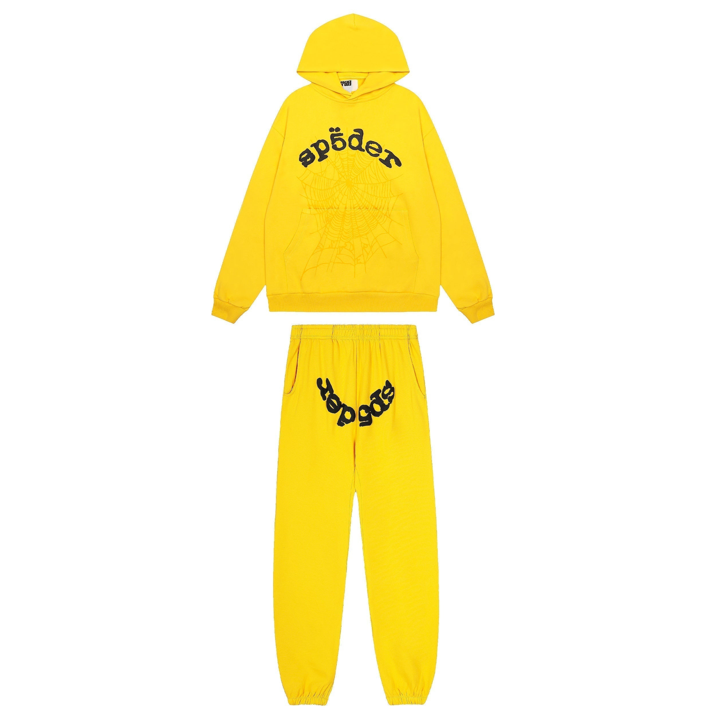 Sp5der Classic Logo Yellow Pullover Hoodie