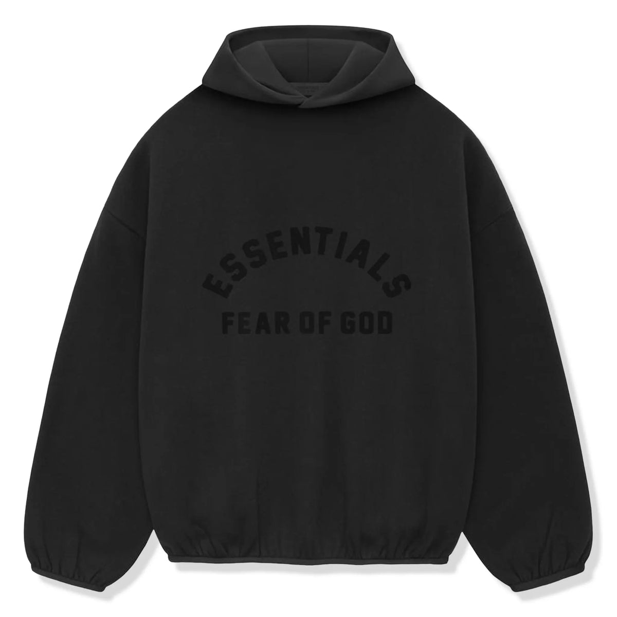 Fear Of God Essentials Core Collection Nylon Fleece Black Hoodie (SS24)