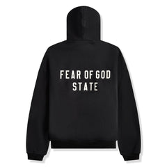Fear Of God Essentials Heavy Fleece Black Zip-Up Hoodie (FW24)