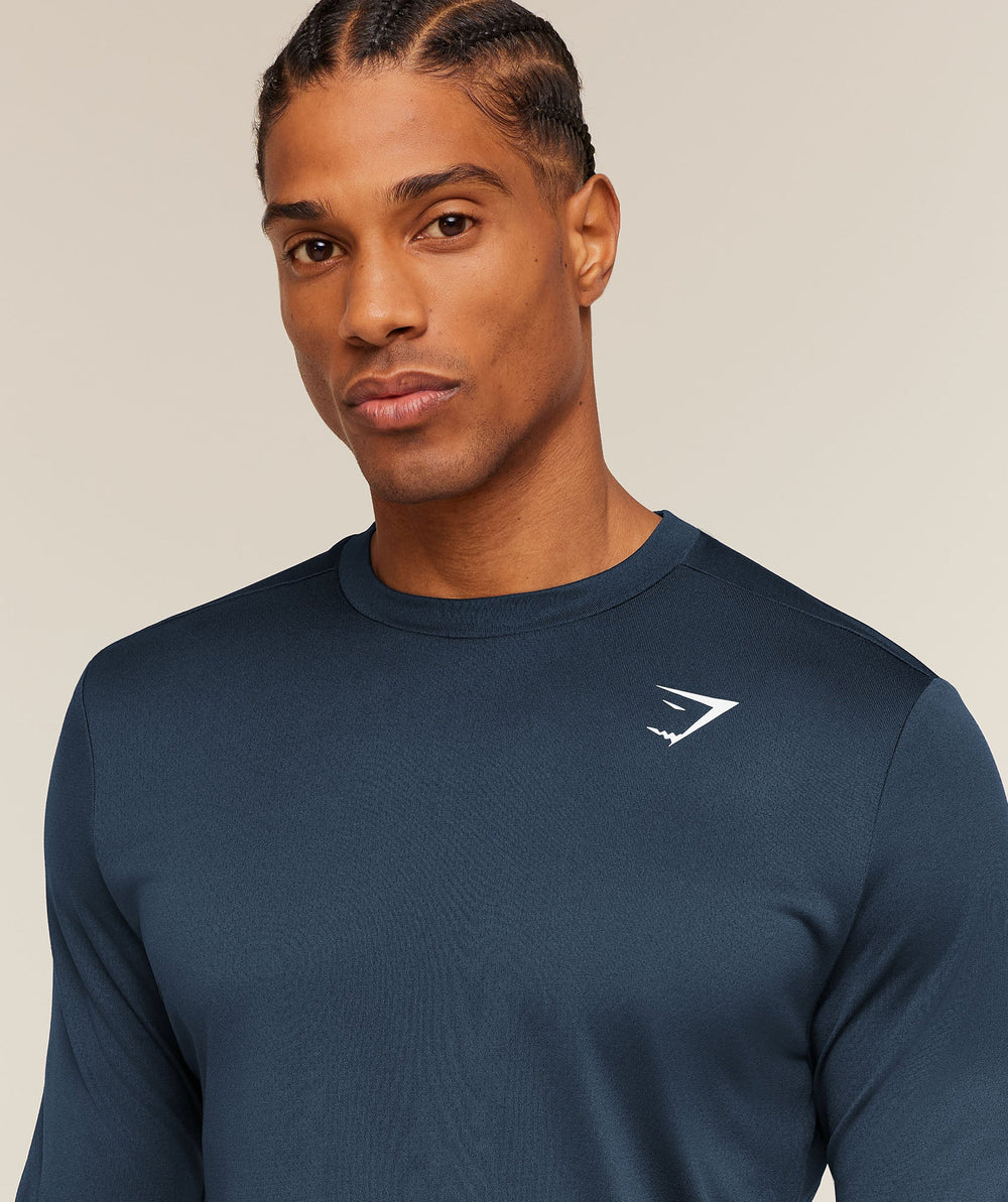 Gymshark Arrival Long Sleeve T-Shirt - Navy