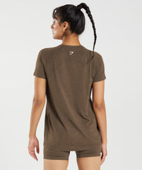 Gymshark Vital Seamless 2.0 Light T-Shirt - Espresso Marl
