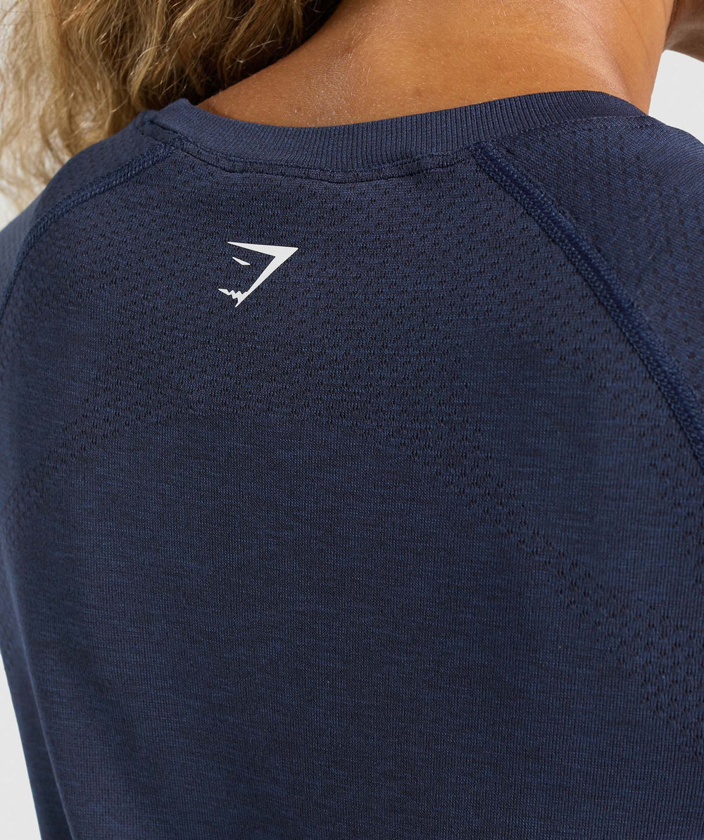 Gymshark Vital Seamless 2.0 Light T-Shirt - Heavy Blue Marl