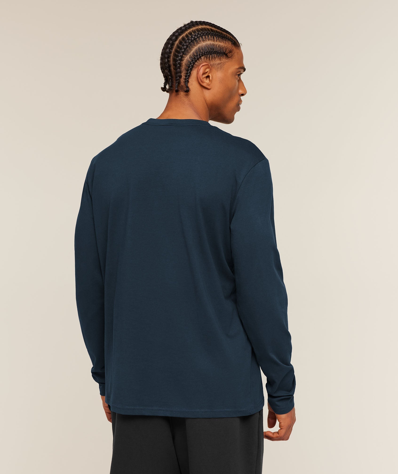 Gymshark Crest Long Sleeve T-Shirt - Navy