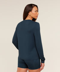 Gymshark Everyday Seamless Long Sleeve Top - Navy