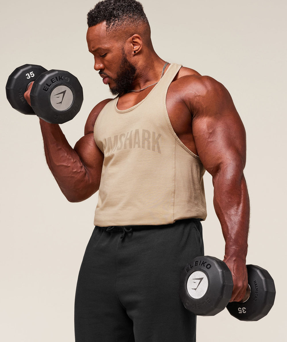 Gymshark Power Washed Stringer - Desert Beige