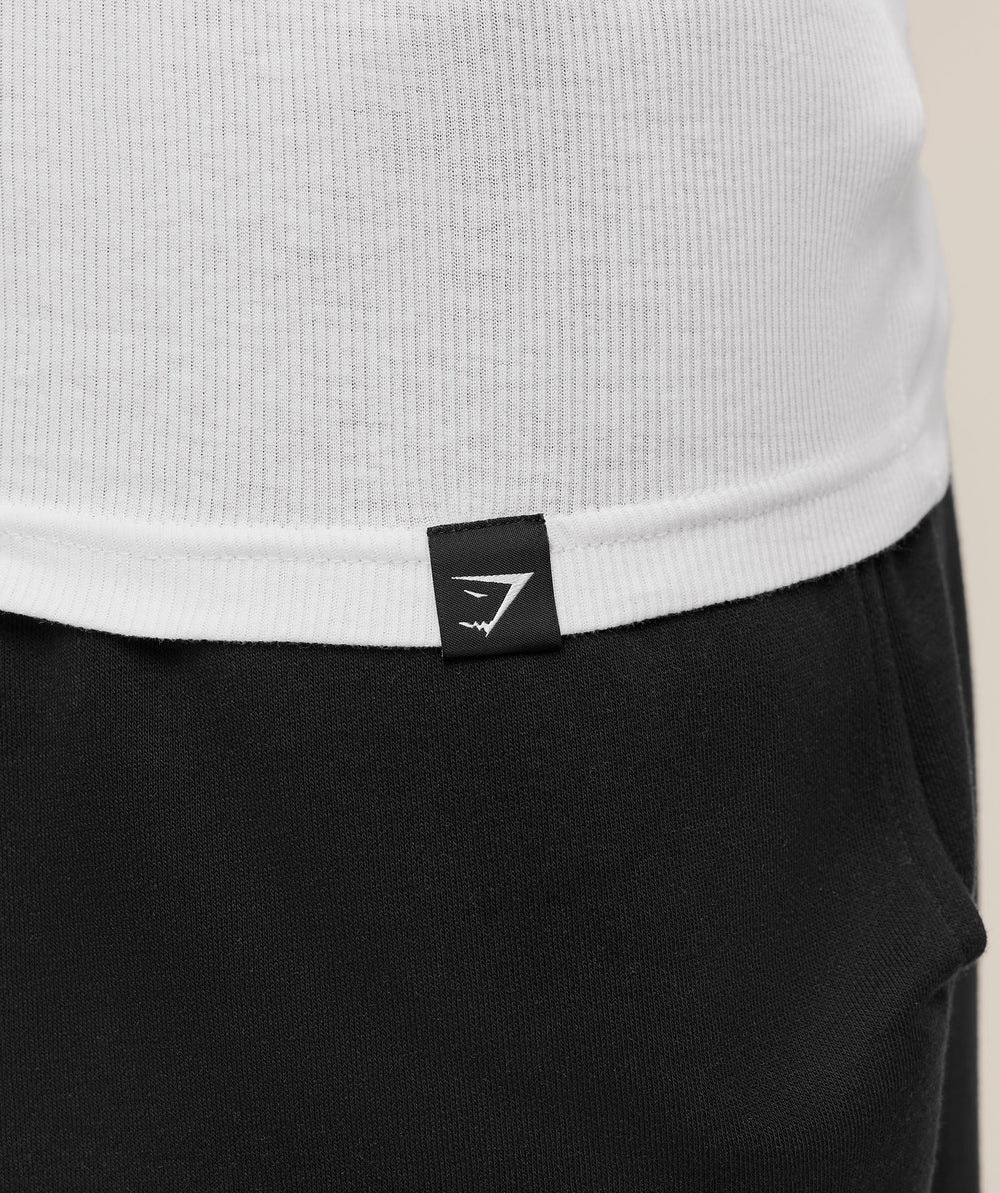 Gymshark Ribbed Long Sleeve T-Shirt - White
