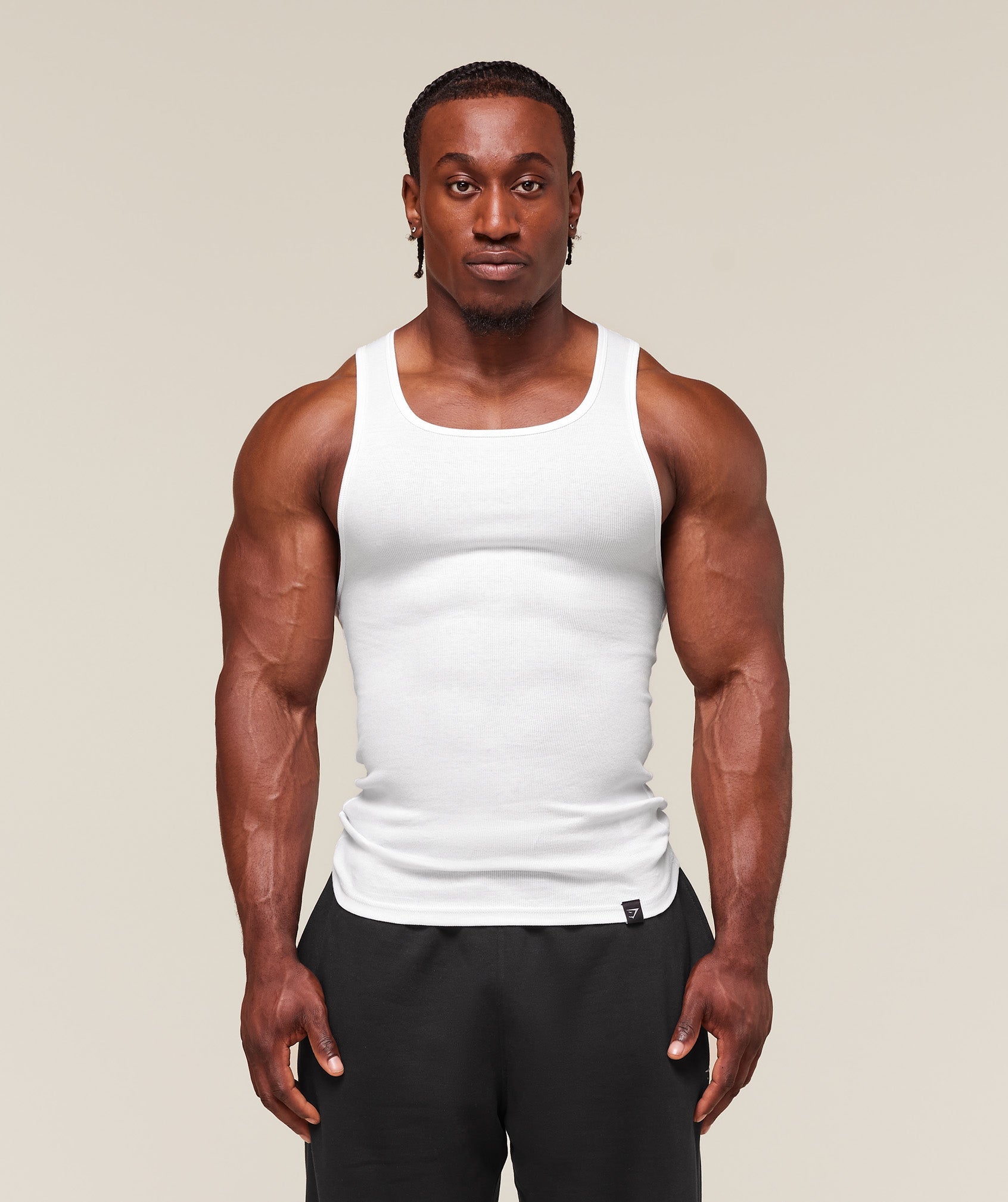 Gymshark Ribbed Tank 3 Pack - White