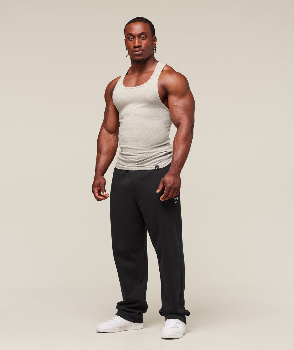 Gymshark Ribbed Tank 3pk - White/Black/Stone Grey Marl