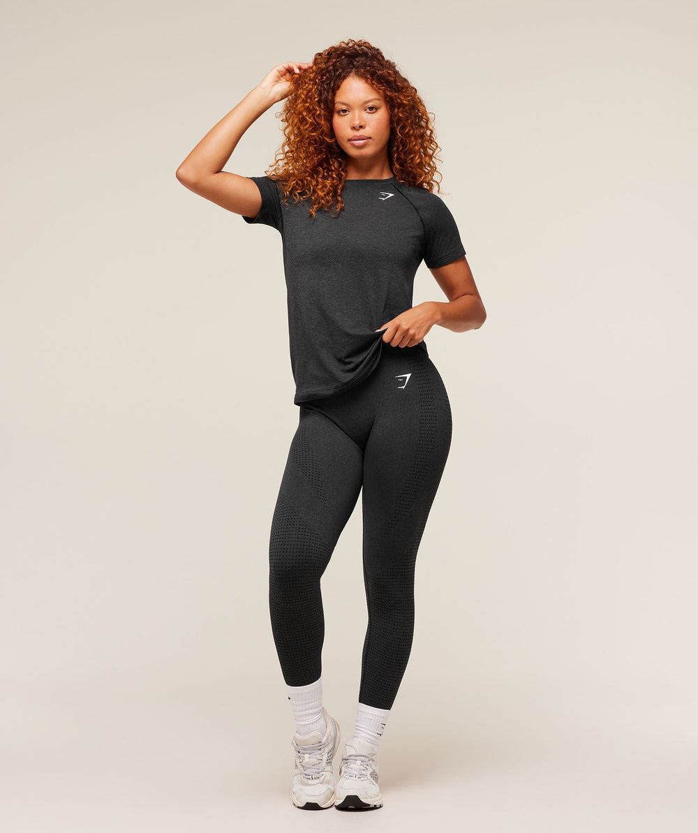 Gymshark Vital Seamless 2.0 Light T-Shirt - Black Marl