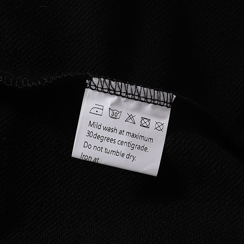 Black Letter‑Graphic Printed Oversized Pullover Hoodie