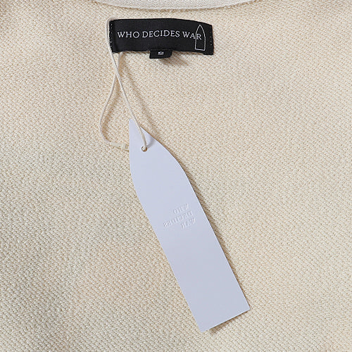 Beige 3D Silver‑Tone Graphic Print Crewneck Sweatshirt