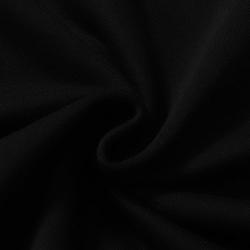 Black Letter‑Graphic Printed Oversized Pullover Hoodie